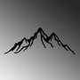 Wallity Mountain - 11 Escultura de pared negra